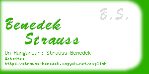 benedek strauss business card